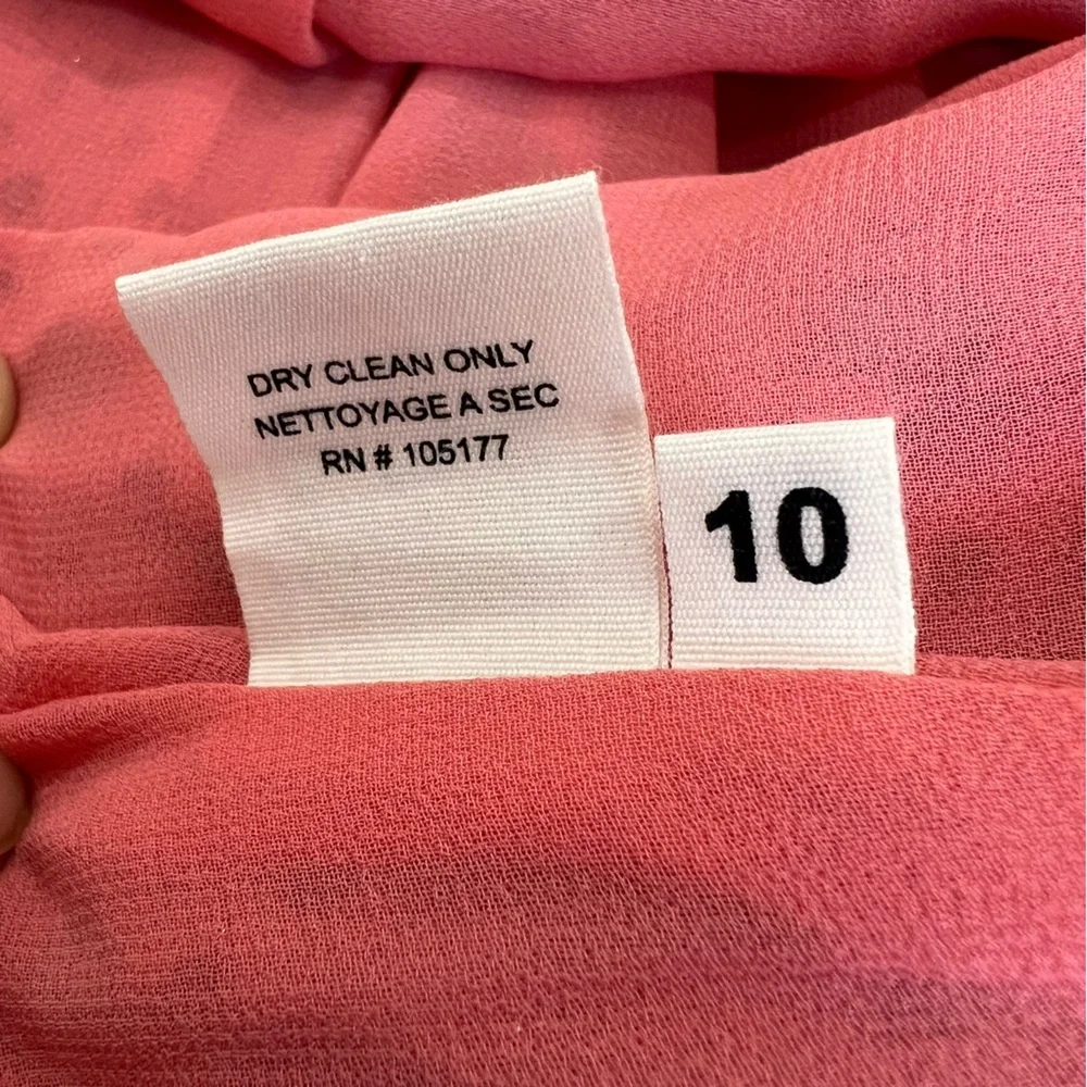 Ulla Johnson Arisa Mini Dress in Hibiscus, Silk Chiffon, Crossover neckline 10 - Picture 13 of 16